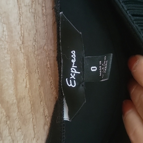 Express Size 0 Black Full Fringe Strapless Mini Dress - Picture 5 of 7